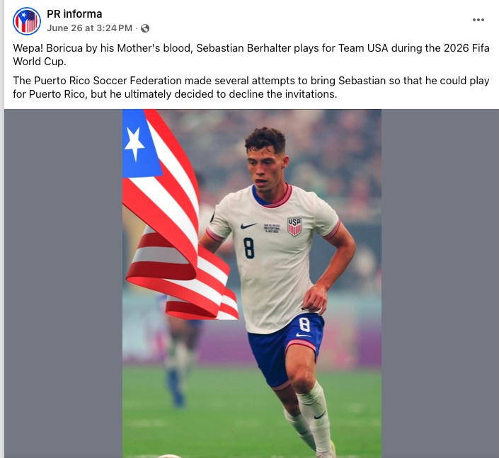 Sebastian Berhalter Brings Puerto Rican Heritage to the World Cup